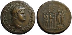 Ancient Coins - Cast medal imitating Nero AE sestertius - ADLOCUT COH