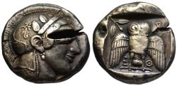 Ancient Coins - 19th C. BMC electrotype - Athens AR dekadrachm - Athena & Owl