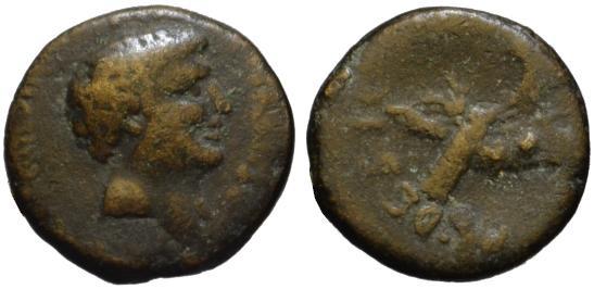 Ancient Coins - Mark Antony AE semis - Fleet Coinage by Bibulus Praetor - Rare