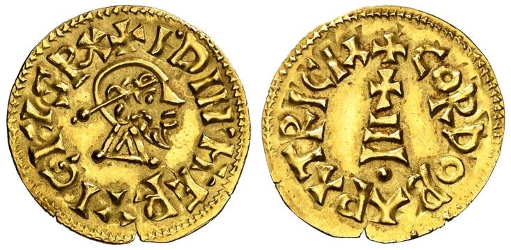 Ervigius AV gold Tremissis - CORDOBA PATRICIA - Antique gold forgery