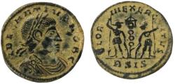Ancient Coins - Delmatius AE follis, Siscia. AD 335-337.