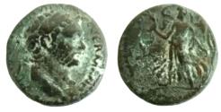 Ancient Coins - JUDAEA, Judaea Capta. Domitian. AD 81-96. Æ (18.4 mm, 5.8 g). Caesarea Maritima min