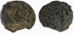 Ancient Coins - JUDAEA, Herodians. Herod I (the Great). 40-4 BCE. Æ Prutah (14 mm, 1.7 g). Jerusalem mint.