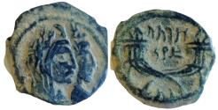 Ancient Coins - Nabataean Kingdom. Aretas IV, with Shuqailat. 9 B.C.-A.D. 40 AE ,Petra mint