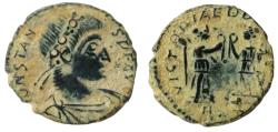 Ancient Coins - Constans (337-350), Nummus, AD 347-348; AE (1,6 g - 14 mm).
