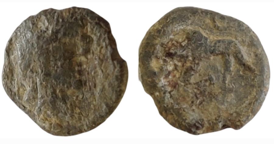Ancient Coins - NABATAEA. Obodas II . 30 - 9 BC . lead coin.