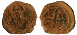 World Coins - CRUSADER STATES.Principality of ANTIOCH.Tancred AD 1104-1112.AE.Follis.4th type. Facing bust of Christ.