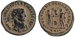 Ancient Coins - Diocletian AD 284-305. Antioch Antoninian Æ