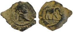 Ancient Coins - Trajan (AD 98-117). Egypt. Alexandria Æ Dichalkon / Elephant. Rare