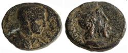Ancient Coins - JUDAEA, Caesarea Maritima. Diadumenian. As Caesar, 217-218 CE. Æ