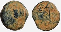 Ancient Coins - Judaea, Herodians. Agrippa I. 37-43 AD. Æ Prutah