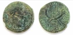 Ancient Coins - SYRIA, Decapolis. Gadara. Titus. As Caesar, AD 69-79. Æ