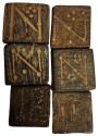 Ancient Coins - LOT OF 5 ANCIENT LATE ROMAN/ BYZANTINE BRONZE WEIGHT. 400 - 700 A.D