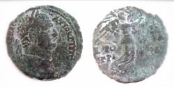 Ancient Coins - Judaean,Herodians, Agrippa II, with Titus, Æ25. Dated RY 26 of the first era of Agrippa II = 74/5 CE. Rare