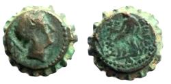 Ancient Coins - SELEUKID KINGS, Antiochos IV. Serrate AE, struck circa 175-172 BC.