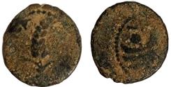 Ancient Coins - Judaea Marcus Ambibulus Roman Prefect Under Augustus AE Prutah . 9-10 AD