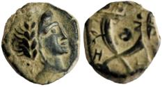 Ancient Coins - Nabatean Kingdom. Aretas IV 9BC - 40 AD.  With a different hair style