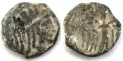 Ancient Coins - Aretas II . 168 BC.Lead ,very rare