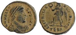 Ancient Coins - Valens (364-378). Æ (17.9 mm, 2.3 g). Thessalonica, 367-70.