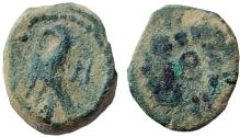 Ancient Coins - NABATAEA. Aretas IV. 9 BC-AD 40. Æ (12.4  mm, 1.5 g). Petra mint.