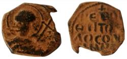 World Coins - CRUSADERS, Antioch. Tancred. Regent, 1101-1112. Æ Follis (3.0 g ,19.2 mm). First type.