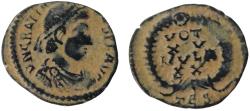 Ancient Coins - Gratian (367-383). Æ (15.5 mm, 1.12 g). Thessalonica.