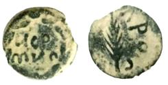 Ancient Coins - Irregular,Judaea, Procuratorial. Porcius Festus. Æ Prutah , 59-62 CE. Jerusalem.