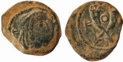 Ancient Coins - NABATAEA. Syllaeus and Aretas IV. 9-6 BC. Æ Quadrans