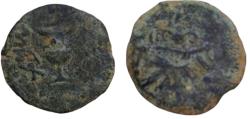 Ancient Coins - JUDAEA, Jewish War. 66-70 CE. Æ Prutah.Dated year 2 (67/8 CE).