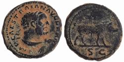 Ancient Coins - Trajan Æ Quadrans. Rome.(2.7 g - 15 mm)