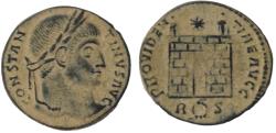 Ancient Coins - Constantine I (307-337 A.D.) Æ. Rome, AD 326. - PROVIDEN-TIAE AVGG, camp-gate.