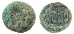 Ancient Coins - JUDAEA, Herodians. Herod IV Philip, with Tiberius. 4 BCE-34 CE. Æ. Caesarea Panias