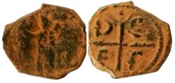 World Coins - CRUSADER STATES.ANTIOCH.Tancred AD 1104-1112.AE.Follis, 3rd Type. (1.5 g - 18.8 mm)