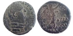 Ancient Coins - Judaean,Herodians, Agrippa II, with Titus, Æ. Dated RY 26 of the first era of Agrippa II = 74/5 CE. Rare