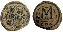 Ancient Coins - Justin II & Sophia AE follis Large M