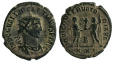 Ancient Coins - Diocletian AD 284-305. Antioch Antoninian Æ