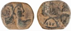 Ancient Coins - NABATAEA. Petra. Malichus II with Shaquilate 40 - 70 AC. Double struck