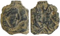 Ancient Coins - NABATAEA. Rabbel II, with Gamilat. AD 70/1-105/6. Æ