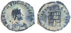Ancient Coins - Valentinian II (AD 375-392) Æ4 / Camp Gate