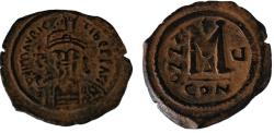 Ancient Coins - Maurice Tiberius. 582-602. AE follis (29.9 mm, 11.1).