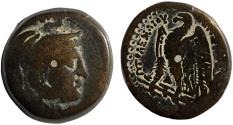 Ancient Coins - Ptolemaic Kingdom of Egypt. PTOLEMY II PHILADELPHOS. Ӕ Obol. 285-246 BC. Alexandria.