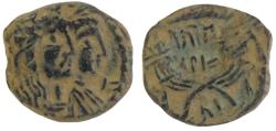 Ancient Coins - Nabataean Kingdom. Aretas IV, with Shuqailat. 9 B.C.-A.D. 40 AE ,Petra mint
