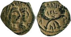 Ancient Coins - Aretas IV, with Shaqilat. 9 BC-AD 40. (  ( RY 4 )  .RARE