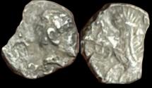 Ancient Coins - Judaea, Yehud Era, c. 400-332 BC. Governor Hezekiah, Silver hemiobol, Very Rare.