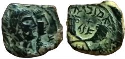 Ancient Coins - Malichos II with Shaqilat. AD 40-70. (RY 4 ) ....... Unpublished variety