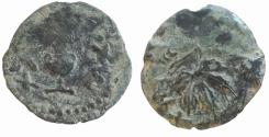 Ancient Coins - JUDAEA, Jewish War. 66-70 CE. Æ Prutah . Dated year 2 (67/8 CE).