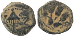 Ancient Coins - Judaea, Herodians. Agrippa I. 37-43 AD. Æ Prutah