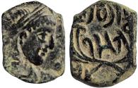 Ancient Coins - Nabataean Kingdom. Rabbel II and his wife Hagru. 70-106 AD.