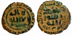 Ancient Coins - ISLAMIC. UMMAYYED AE FALS. DAMASCUS MINT. 696-750 A.D.