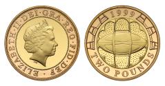 World Coins - Elizabeth II 1999 proof Two-Pounds Rugby